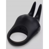 Черное эрекционное виброкольцо Sensation Rechargeable Vibrating Rabbit Love Ring - Fifty Shades of Grey - в Королеве купить с доставкой