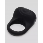 Черное эрекционное виброкольцо Sensation Rechargeable Vibrating Love Ring - Fifty Shades of Grey - в Королеве купить с доставкой