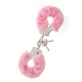 Металлические наручники с розовой меховой опушкой METAL HANDCUFF WITH PLUSH PINK - Dream Toys - купить с доставкой в Королеве