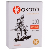 Презервативы с точками OKOTO Dotted - 3 шт. - Sitabella - купить с доставкой в Королеве