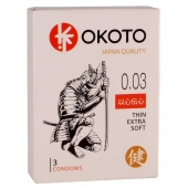 Тонкие презервативы OKOTO Thin Extra Soft - 3 шт. - Sitabella - купить с доставкой в Королеве