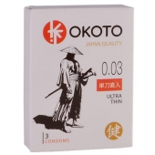 Ультратонкие презервативы OKOTO Ultra Thin - 3 шт. - Sitabella - купить с доставкой в Королеве