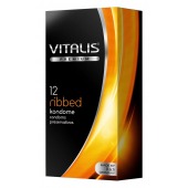 Ребристые презервативы VITALIS PREMIUM ribbed - 12 шт. - Vitalis - купить с доставкой в Королеве
