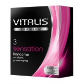 Презервативы с пупырышками и кольцами VITALIS PREMIUM sensation - 3 шт. - Vitalis - купить с доставкой в Королеве
