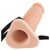 Телесный реалистичный фаллоимитатор с полостью Silicone Hollow Extension - 20 см. - Pipedream - купить с доставкой в Королеве