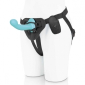 Голубая изогнутая насадка 6in Remote Control Ripple P-Spot G-Spot на черных трусиках - 16 см. - Pegasus - купить с доставкой в Королеве