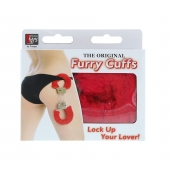 Металлические наручники с красной меховой опушкой METAL HANDCUFF WITH PLUSH RED - Dream Toys - купить с доставкой в Королеве
