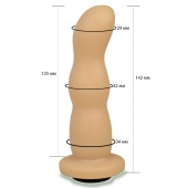 Телесная рельефная насадка Harness - 14,2 см. - LOVETOY (А-Полимер) - купить с доставкой в Королеве