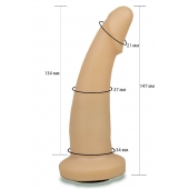 Телесная гладкая насадка Harness - 14,7 см. - LOVETOY (А-Полимер) - купить с доставкой в Королеве