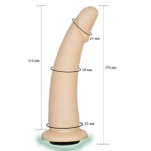 Телесная гладкая насадка-фаллоимитатор Harness - 17 см. - LOVETOY (А-Полимер) - купить с доставкой в Королеве