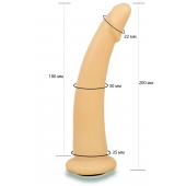 Телесная гладкая насадка-фаллоимитатор Harness - 20 см. - LOVETOY (А-Полимер) - купить с доставкой в Королеве