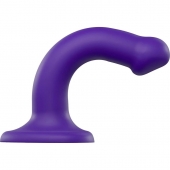 Фиолетовый фаллоимитатор-насадка Strap-On-Me Dildo Dual Density size S - 17 см. - Strap-on-me - купить с доставкой в Королеве