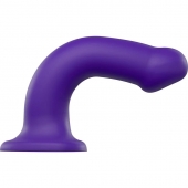 Фиолетовый фаллоимитатор-насадка Strap-On-Me Dildo Dual Density size L - 19 см. - Strap-on-me - купить с доставкой в Королеве
