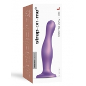 Фиолетовая насадка Strap-On-Me Dildo Plug Curvy size L - Strap-on-me - купить с доставкой в Королеве