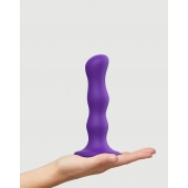Фиолетовая насадка Strap-On-Me Dildo Geisha Balls size M - Strap-on-me - купить с доставкой в Королеве