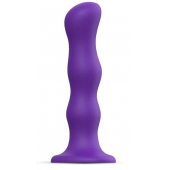 Фиолетовая насадка Strap-On-Me Dildo Geisha Balls size M - Strap-on-me - купить с доставкой в Королеве