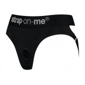 Черные трусики для насадок Heroine Lingerie Harness - size S - Strap-on-me - купить с доставкой в Королеве