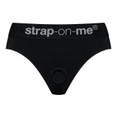 Черные трусики для насадок Heroine Lingerie Harness - size L - Strap-on-me - купить с доставкой в Королеве
