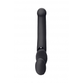 Черный безремневой вибрострапон Silicone Bendable Strap-On - size XL - Strap-on-me - купить с доставкой в Королеве