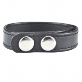 Кольцо на пенис SNAP COCK RING из искусственной кожи на клепках - BlueLine - в Королеве купить с доставкой