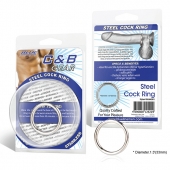 Стальное эрекционное кольцо STEEL COCK RING - 3.5 см. - BlueLine - в Королеве купить с доставкой