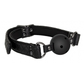 Черный кляп-шарик BALL GAG DIAMOND - Dream Toys - купить с доставкой в Королеве