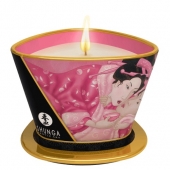 Массажная свеча Rose Petals с ароматом розы - 170 мл. - Shunga - купить с доставкой в Королеве