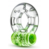 Зеленое эрекционное виброкольцо Arouser Vibrating C-Ring - Blush Novelties - в Королеве купить с доставкой