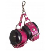 Розово-черный брелок  Наручники - Sitabella - купить с доставкой в Королеве