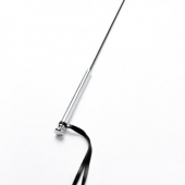 Черный кожаный стек с гладкой ручкой - 55 см. - Crazy Handmade - купить с доставкой в Королеве