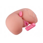 Вагина из кибер-кожи с выносным пультом управления вибрацией - LOVETOY (А-Полимер) - в Королеве купить с доставкой