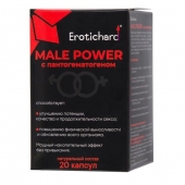 Капсулы для мужчин Erotichard male power с пантогематогеном - 20 капсул (0,370 гр.) - Erotic Hard - купить с доставкой в Королеве