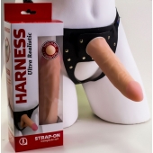 Страпон Харнесс из трусиков и насадки-фаллоса - 17,5 см. - LOVETOY (А-Полимер) - купить с доставкой в Королеве