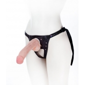 Податливый фаллос на трусиках Harness - 20,5 см. - LOVETOY (А-Полимер) - купить с доставкой в Королеве