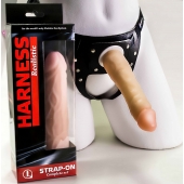 Телесная насадка-фаллос на трусиках с плугом - 16,5 см. - LOVETOY (А-Полимер) - купить с доставкой в Королеве
