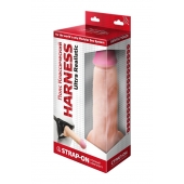 Страпон системы Харнесс: трусики с плугом и реалистичная насадка - 17,5 см. - LOVETOY (А-Полимер) - купить с доставкой в Королеве