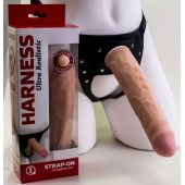 Насадка-фаллос в комплекте с трусиками Harness - 21,6 см. - LOVETOY (А-Полимер) - купить с доставкой в Королеве