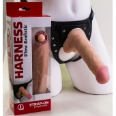 Страпон Harness из двух предметов: регулируемые трусики и насадка-фаллос - 17,5 см. - LOVETOY (А-Полимер) - купить с доставкой в Королеве