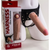 Реалистичный страпон Harness из трусиков и насадки-фаллоса - 18,5 см. - LOVETOY (А-Полимер) - купить с доставкой в Королеве