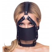 Черный намордник с кляпом-шаром Head Harness With A Gag - Orion - купить с доставкой в Королеве
