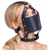 Черный намордник с кляпом-шаром Head Harness With A Gag - Orion - купить с доставкой в Королеве