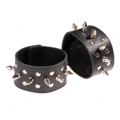 Чёрные напульсники с шипами и заклепками - Sitabella - купить с доставкой в Королеве
