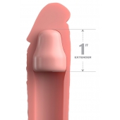 Телесная насадка-удлинитель 1 Inch Silicone X-tension - 17,8 см. - Pipedream - в Королеве купить с доставкой