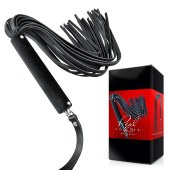 Черная кожаная плеть-флоггер - 84 см. - Notabu - купить с доставкой в Королеве