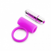 Лиловое эрекционное кольцо с вибрацией - Pink Vibe - в Королеве купить с доставкой