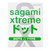 Презерватив Sagami Xtreme Type-E с точками - 1 шт. - Sagami - купить с доставкой в Королеве