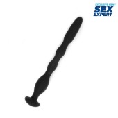 Черный силиконовый уретральный стимулятор - 10 см. - Sex Expert - купить с доставкой в Королеве