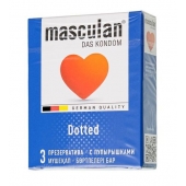 Презервативы с пупырышками Masculan Dotted - 3 шт. - Masculan - купить с доставкой в Королеве