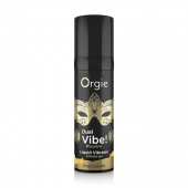 Съедобный гель Dual Vibe Pina Colada с эффектом вибрации и вкусом коктейля пина колада - 15 мл. - ORGIE - купить с доставкой в Королеве