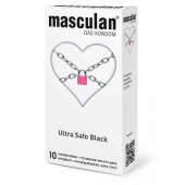 Ультрапрочные презервативы Masculan Ultra Safe Black - 10 шт. - Masculan - купить с доставкой в Королеве